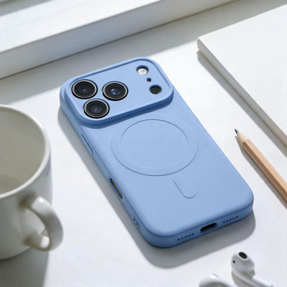 Калъф MagSafe за Apple iPhone 18 Pro Max / 17 Pro Max, OEM, Silicone Mag, синьо