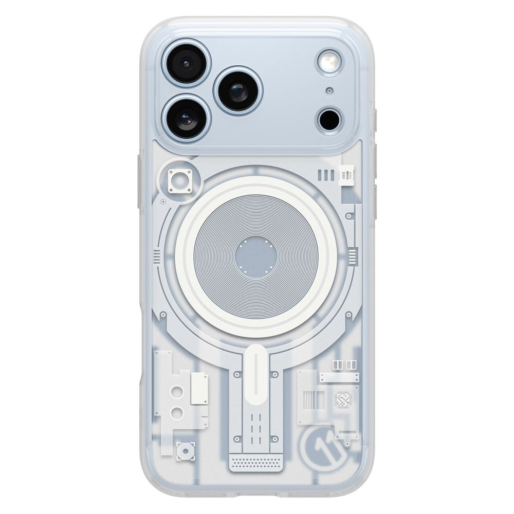 Калъф MagSafe за Apple iPhone 18 Pro / 17 Pro, Spigen, C11 Ultra Hybrid MagFit Element, бял ACS12308