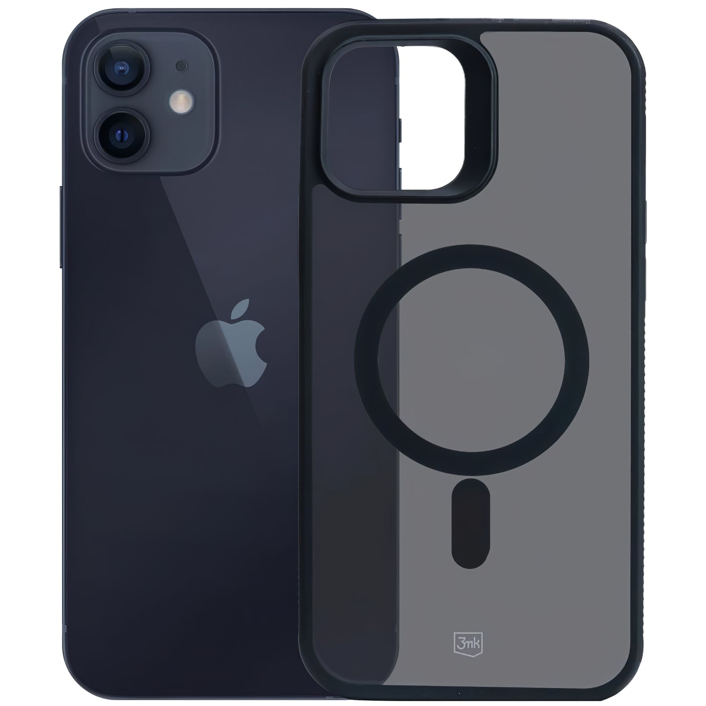Калъф MagSafe за Apple iPhone 12 / 12 Pro, 3MK, Smoke MagCase, Черен