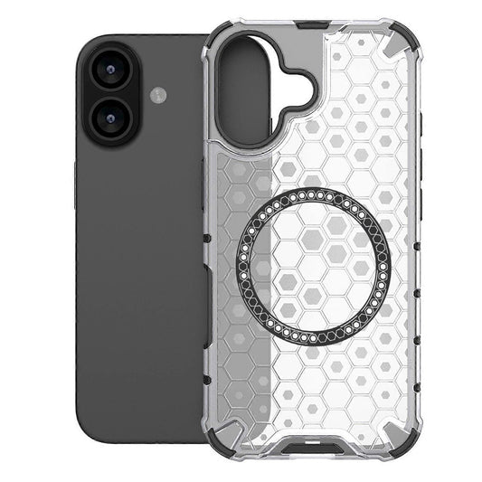 Калъф MagSafe за Apple iPhone 17, Techsuit, HoneyComb Shield, Бял