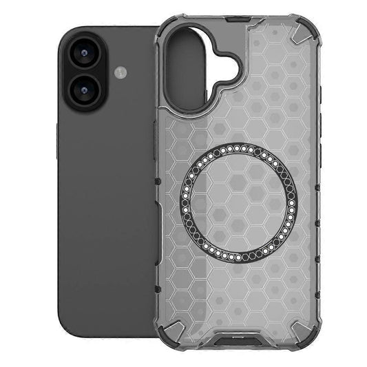 Калъф MagSafe за Apple iPhone 17, Techsuit, HoneyComb Shield, Черен