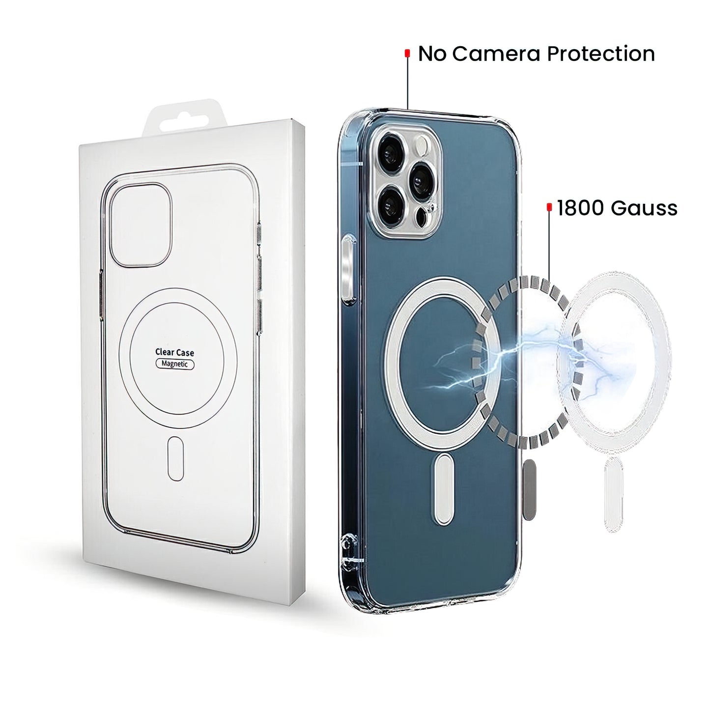 Калъф MagSafe за Apple iPhone 17 Pro Max, OEM, Прозрачен, Прозрачен