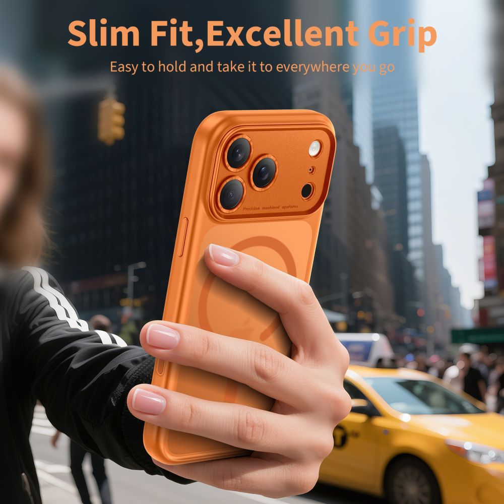 Калъф MagSafe за Apple iPhone 17 Pro Max, Tech-Protect, MagPeak, Матово Оранжев