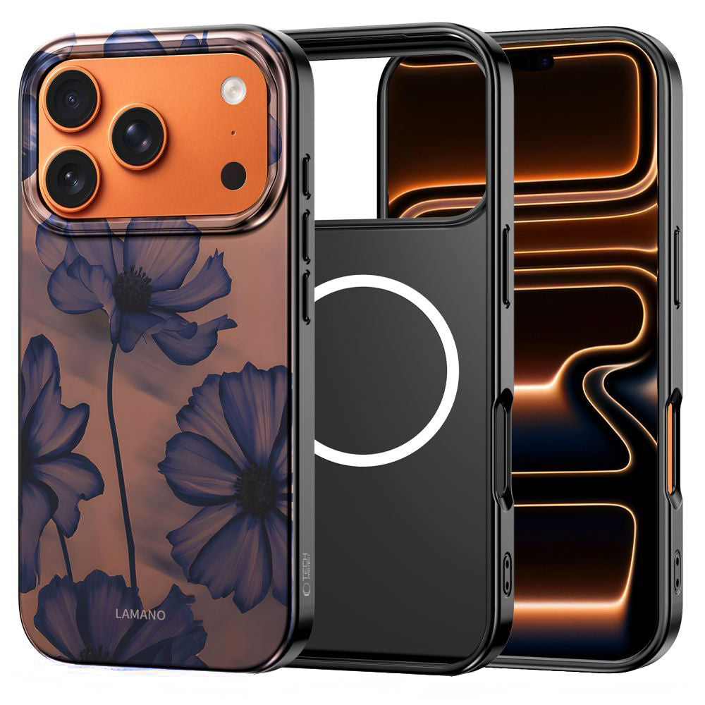 Калъф MagSafe за Apple iPhone 17 Pro Max, Tech-Protect, Lamano Velvet Night, Черен