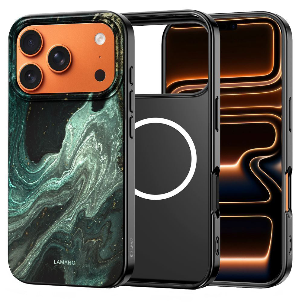 Калъф MagSafe за Apple iPhone 17 Pro Max, Tech-Protect, Lamano Aura, Зелен