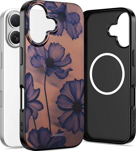 Калъф MagSafe за Apple iPhone 16, Tech-Protect, Lamano Velvet Night, Черен