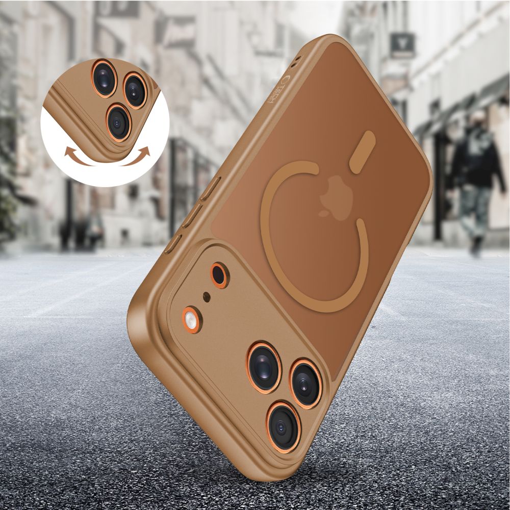 Калъф MagSafe за Apple iPhone 17 Pro Max, Tech-Protect, BasicMag, Матово кафяв
