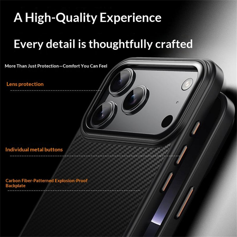 Калъф MagSafe за Apple iPhone 18 Pro / 17 Pro, OEM, Карбон, Черен