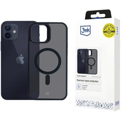 Калъф MagSafe за Apple iPhone 12 / 12 Pro, 3MK, Smoke MagCase, Черен