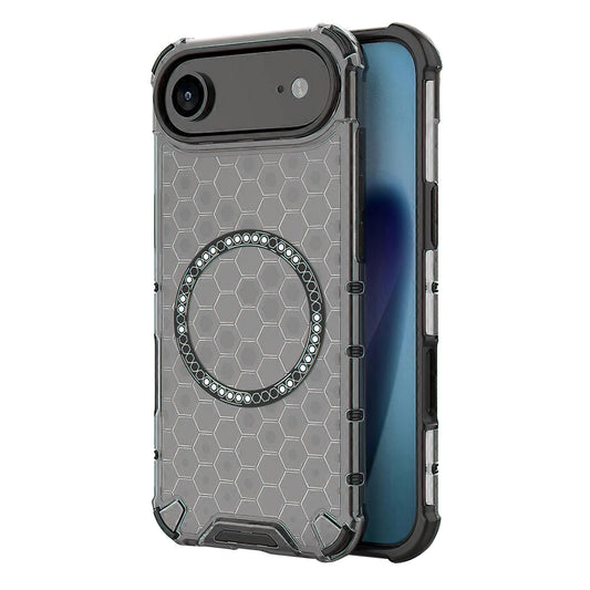 Калъф MagSafe за Apple iPhone 17 Air, Techsuit, HoneyComb Shield, Черен