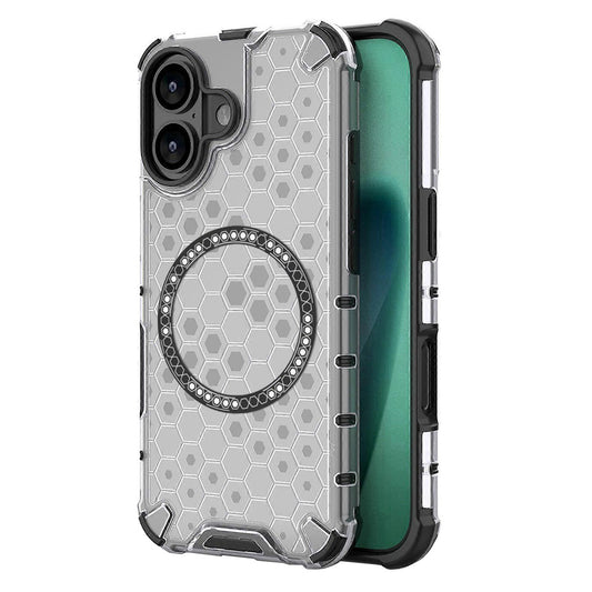 Калъф MagSafe за Apple iPhone 17, Techsuit, HoneyComb Shield, Бял