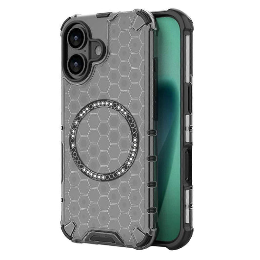 Калъф MagSafe за Apple iPhone 17, Techsuit, HoneyComb Shield, Черен