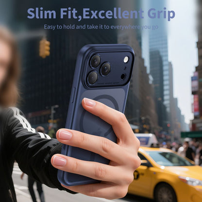 Калъф MagSafe за Apple iPhone 17 Pro Max, Tech-Protect, MagPeak, Матово тъмносин