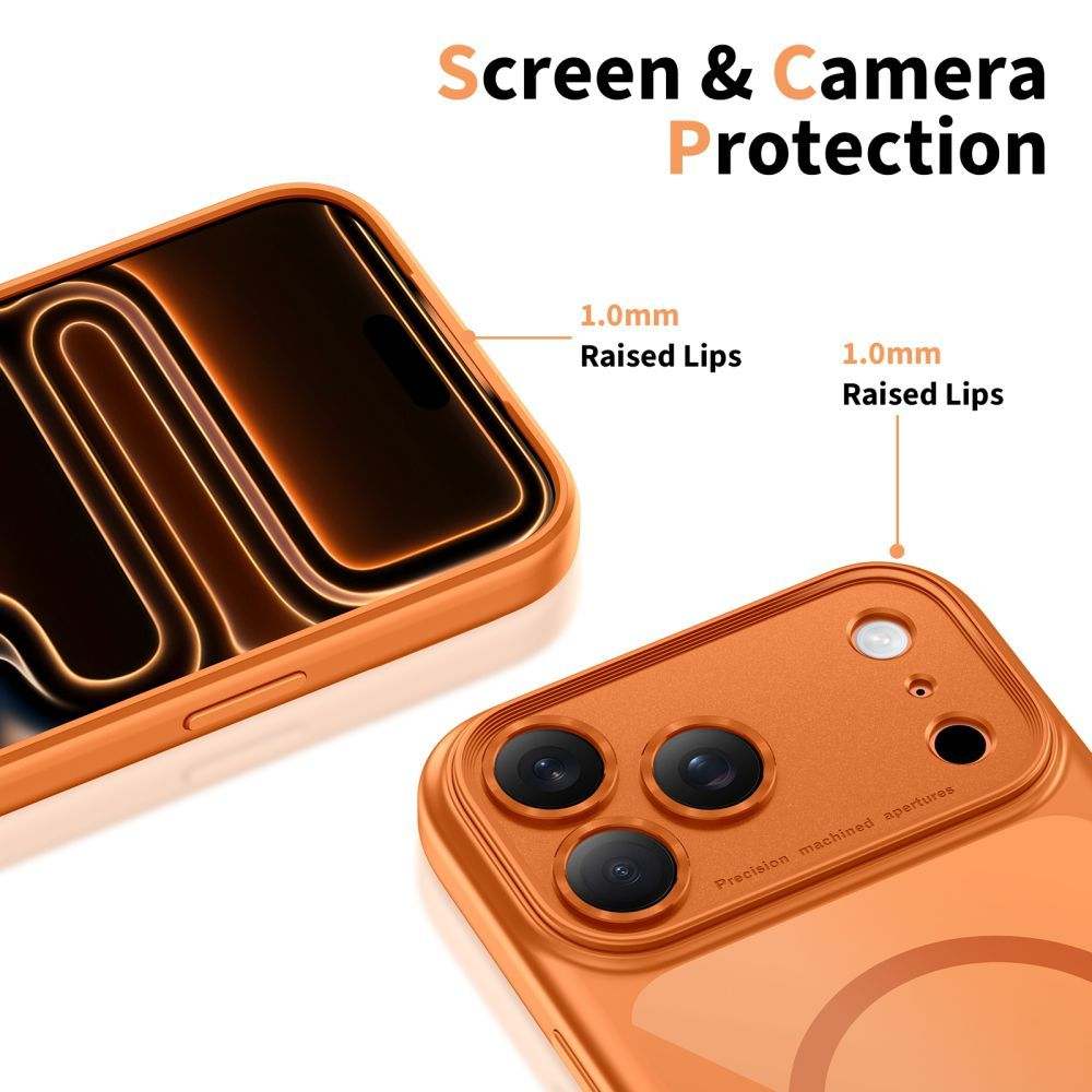 Калъф MagSafe за Apple iPhone 17 Pro, Tech-Protect, MagPeak, Оранжев
