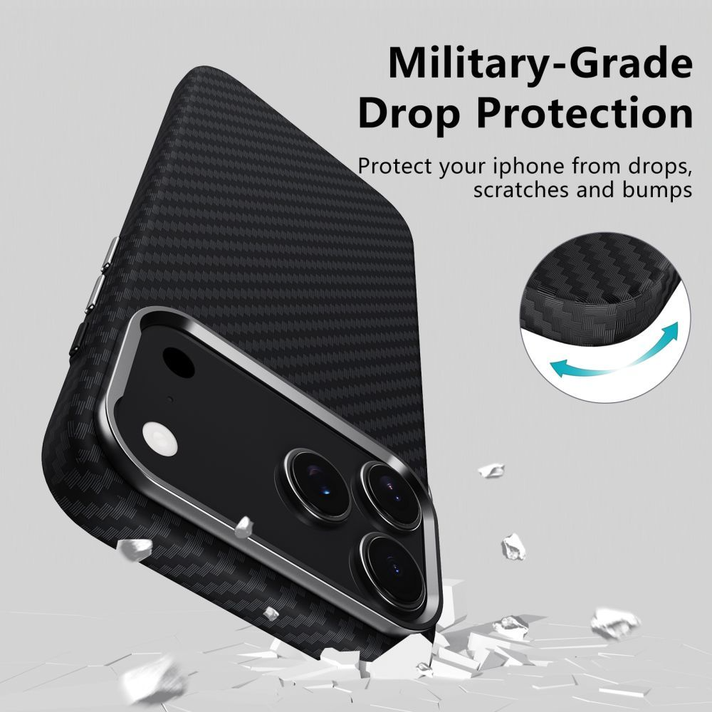 Калъф MagSafe за Apple iPhone 17 Pro Max, Tech-Protect, Ion Carbon, Черен