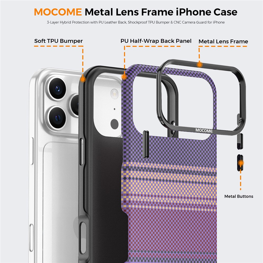 Калъф MagSafe за Apple iPhone 17 Pro Max, OEM, Gradient Rainbow, Лилав