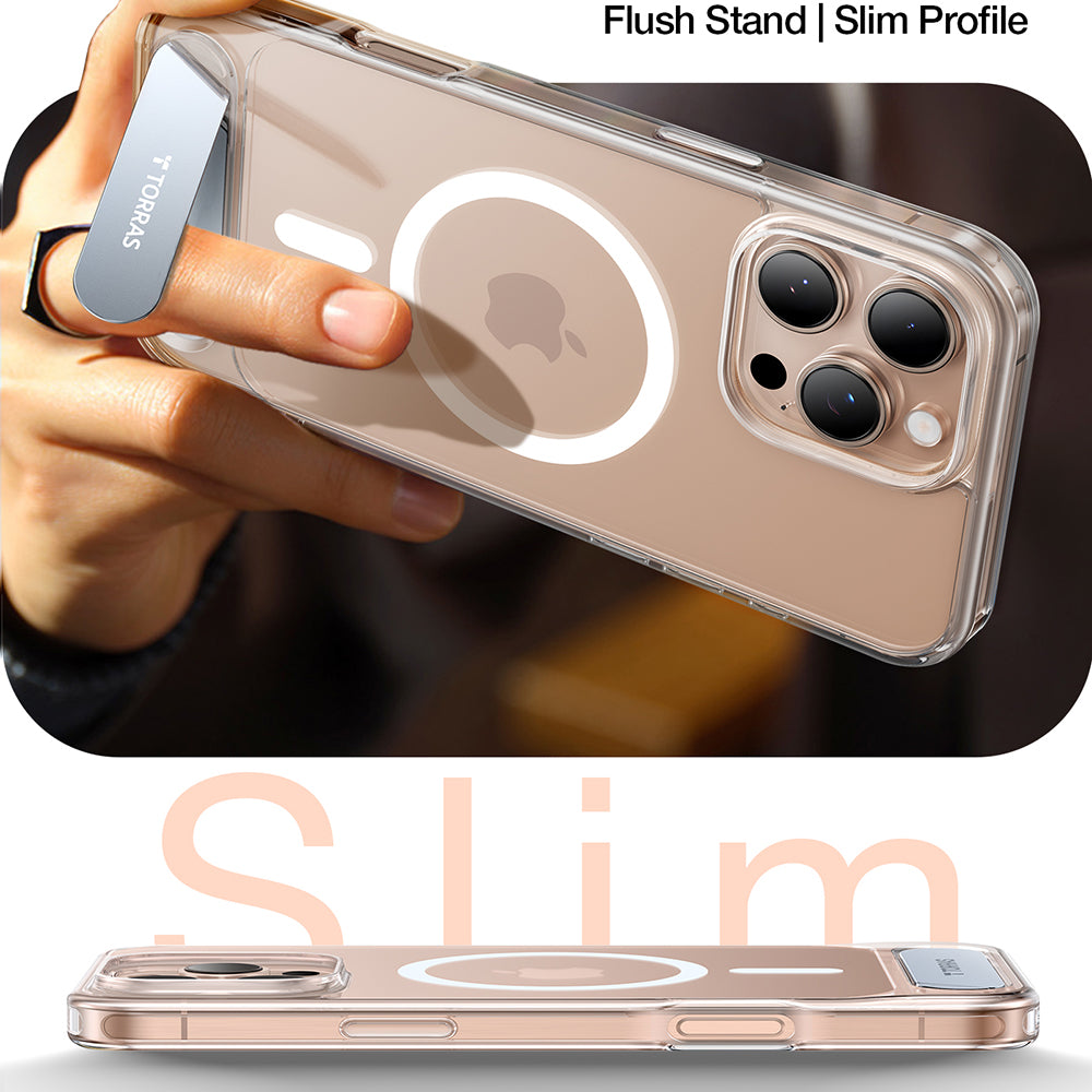 Калъф MagSafe за Apple iPhone 16 Pro, Torras, Pstand, Прозрачен
