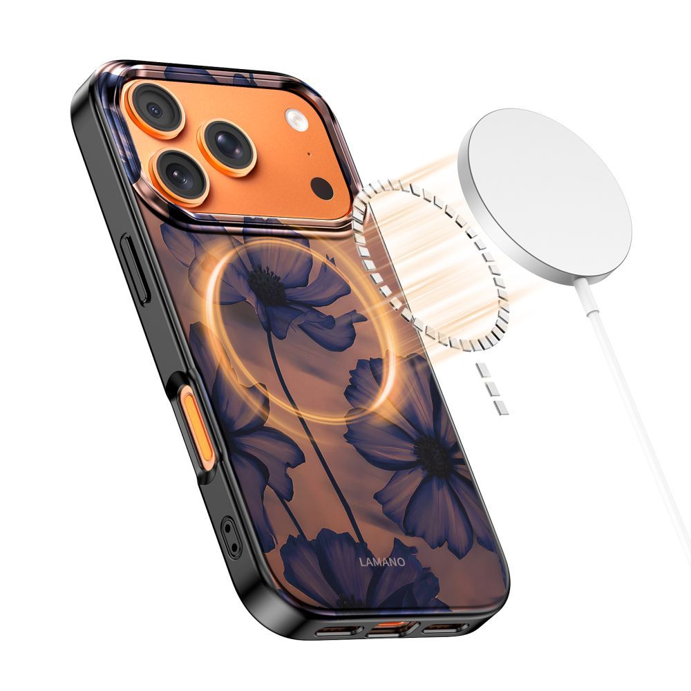 Калъф MagSafe за Apple iPhone 17 Pro Max, Tech-Protect, Lamano Velvet Night, Черен