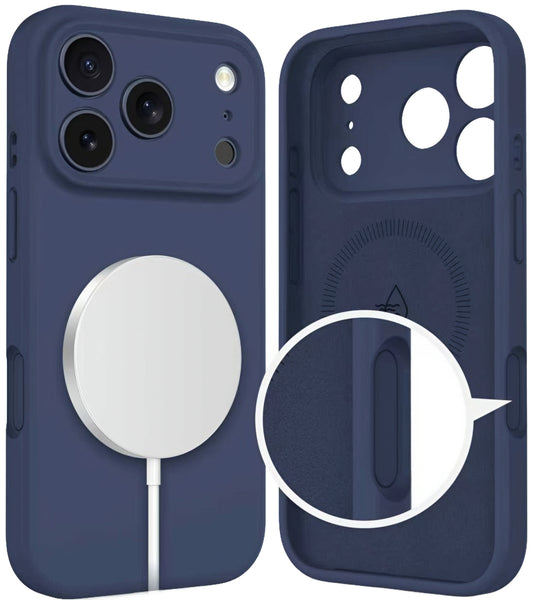 Калъф MagSafe за Apple iPhone 17 Pro, Tech-Protect, Силикон, Тъмносин