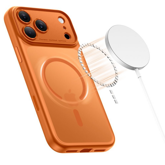 Калъф MagSafe за Apple iPhone 17 Pro, Tech-Protect, MagPeak, Матово Оранжев
