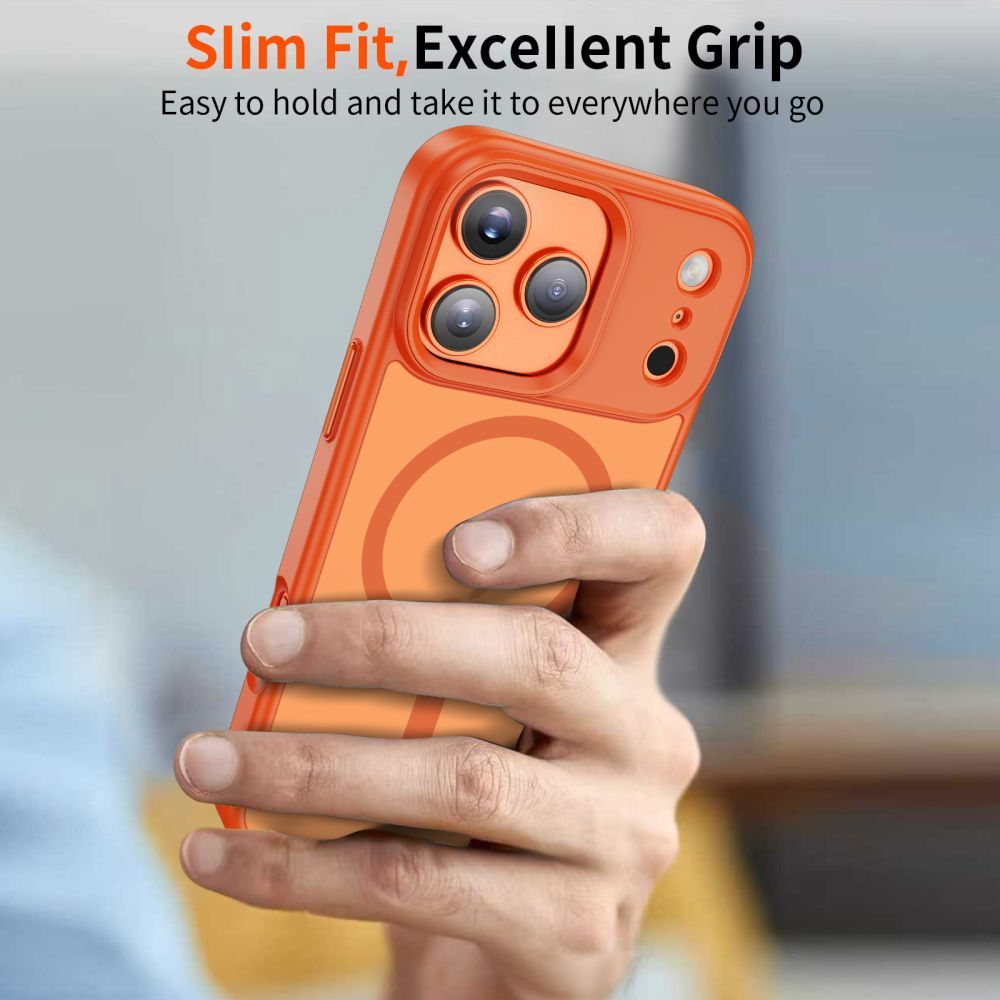 Калъф MagSafe за Apple iPhone 17 Pro Max, Tech-Protect, Magmat, Матово оранжев