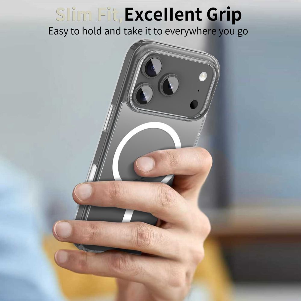 Калъф MagSafe за Apple iPhone 17 Pro Max, Tech-Protect, Flexair Hybrid CC, Прозрачен