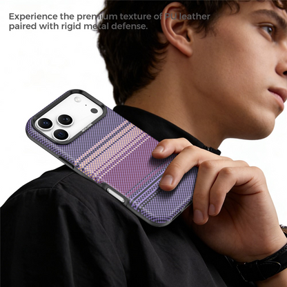 Калъф MagSafe за Apple iPhone 17 Pro Max, OEM, Gradient Rainbow, Лилав