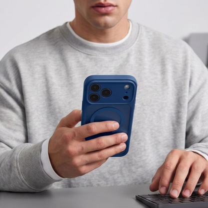 Калъф MagSafe за Apple iPhone 18 Pro Max / 17 Pro Max, Tech-Protect, BasicMag, Матово тъмносиньо
