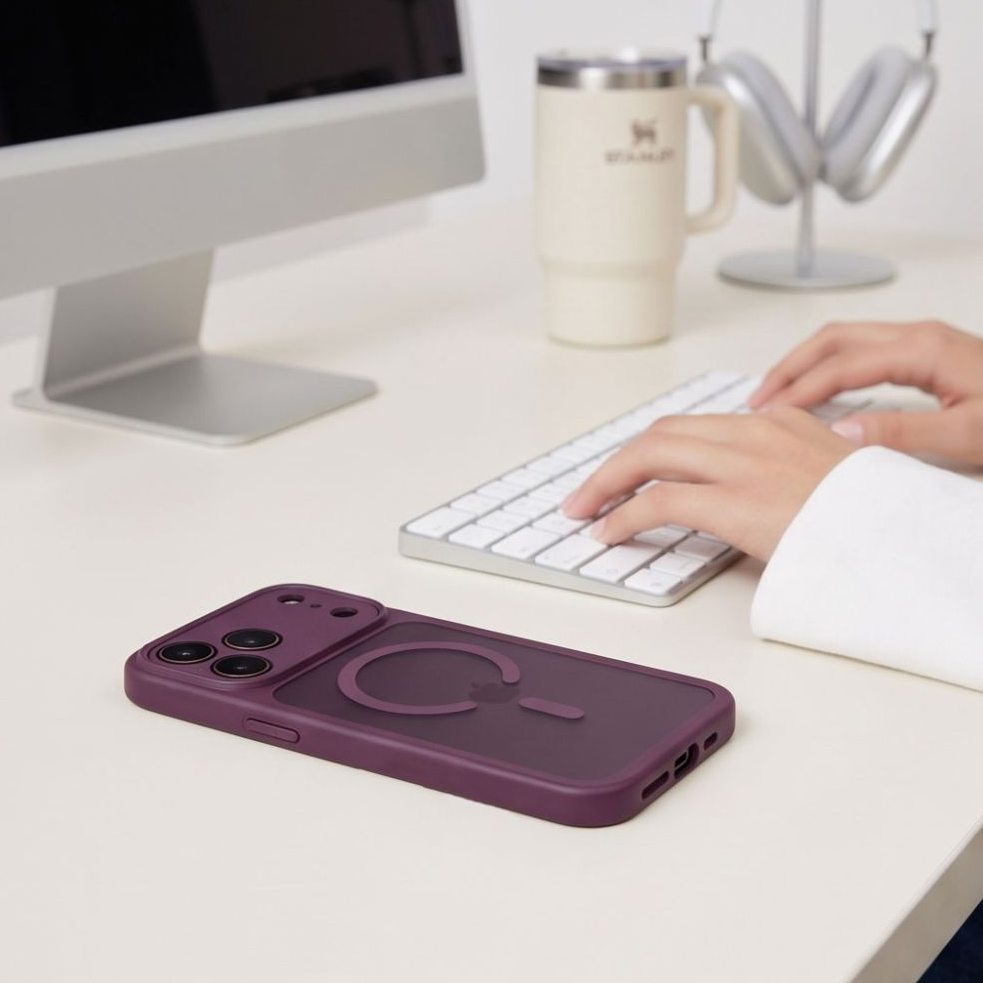 Калъф MagSafe за Apple iPhone 18 Pro Max / 17 Pro Max, Tech-Protect, BasicMag, Матово бордо