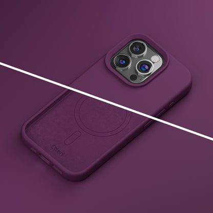 Калъф MagSafe за Apple iPhone 16 Pro, Etteri, Silicone Mag, Бордо