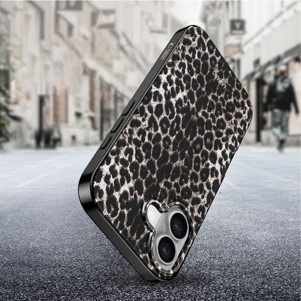 Калъф MagSafe за Apple iPhone 17, Tech-Protect, Lamano Leopard, Черен