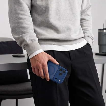 Калъф MagSafe за Apple iPhone 18 Pro Max / 17 Pro Max, Tech-Protect, BasicMag, Матово тъмносиньо