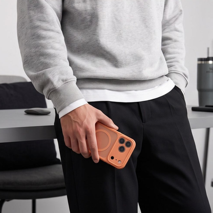 Калъф MagSafe за Apple iPhone 18 Pro / 17 Pro, Tech-Protect, BasicMag, Матиран оранжев