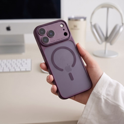 Калъф MagSafe за Apple iPhone 18 Pro / 17 Pro, Tech-Protect, MagPeak CC, Матово бордо