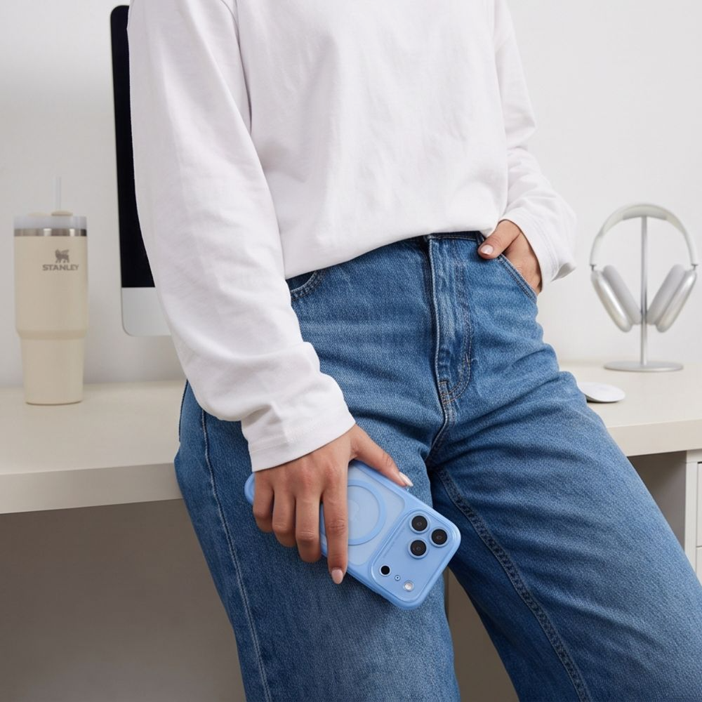 Калъф MagSafe за Apple iPhone 18 Pro Max / 17 Pro Max, Tech-Protect, MagPeak CC, Син