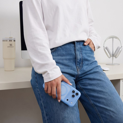Калъф MagSafe за Apple iPhone 18 Pro Max / 17 Pro Max, Tech-Protect, MagPeak CC, Син