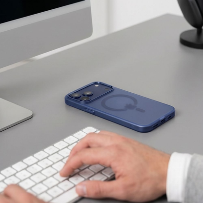 MagSafe калъф за Apple iPhone 18 Pro Max / 17 Pro Max, Tech-Protect, MagZero, Матово тъмносиньо