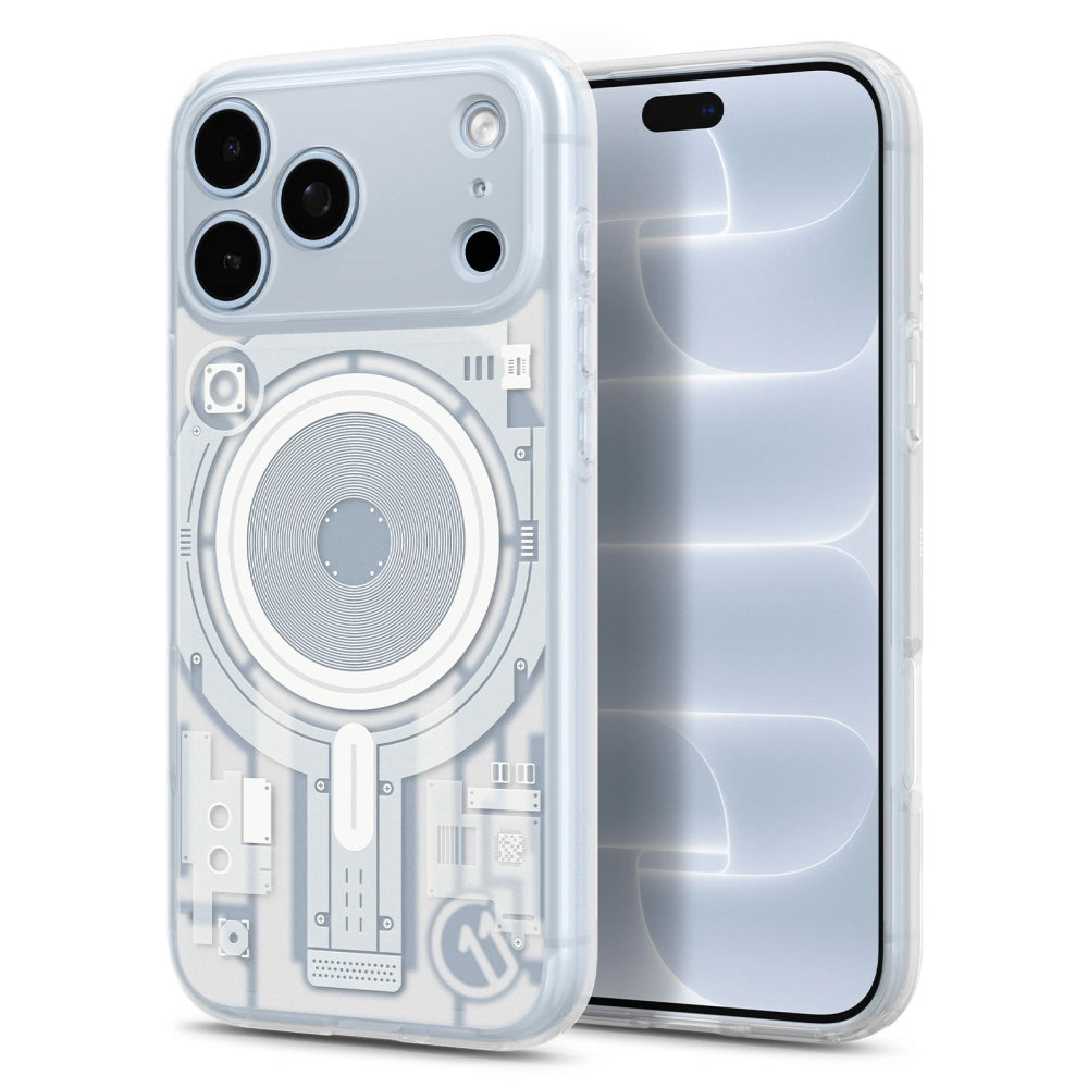Калъф MagSafe за Apple iPhone 18 Pro / 17 Pro, Spigen, C11 Ultra Hybrid MagFit Element, бял ACS12308
