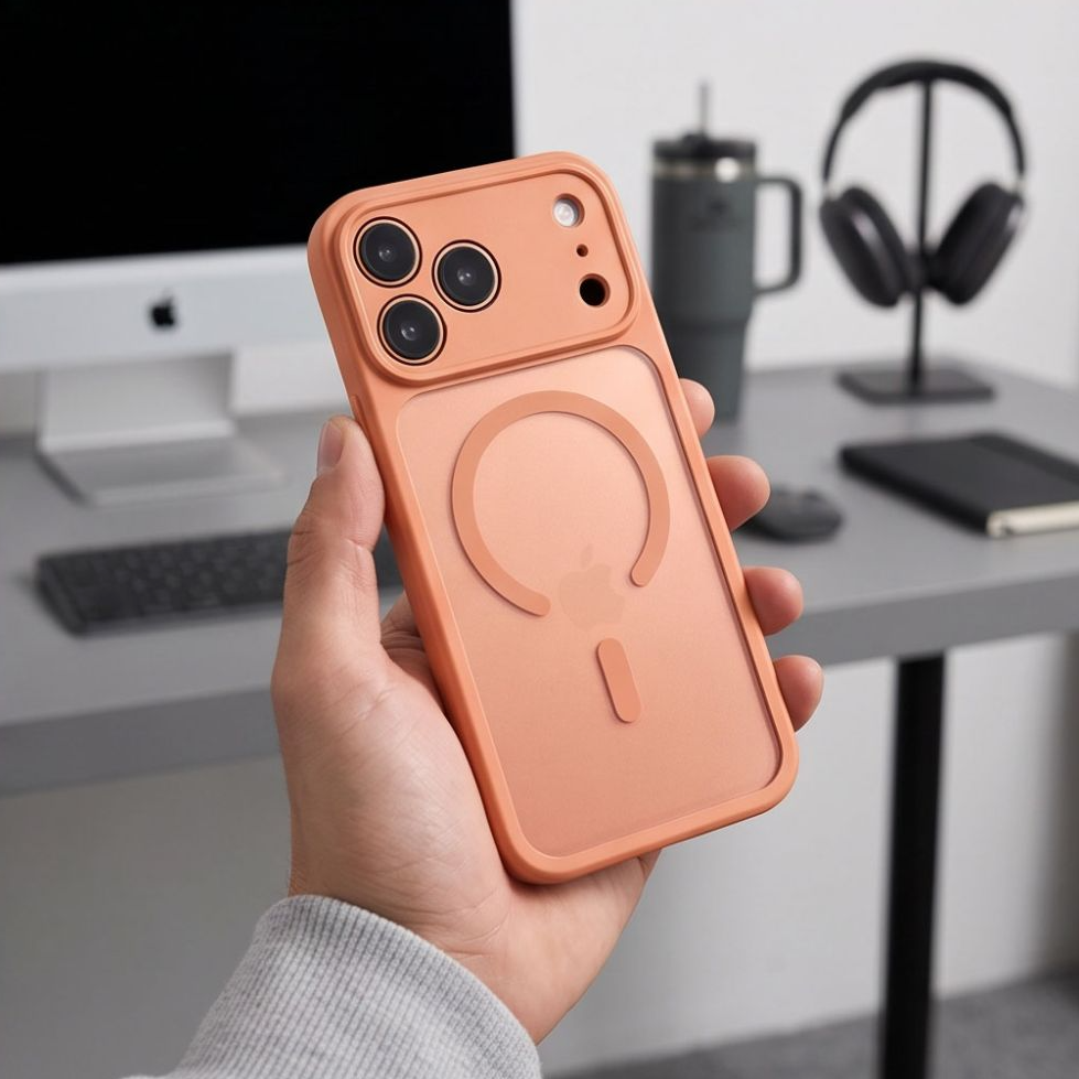 Калъф MagSafe за Apple iPhone 18 Pro / 17 Pro, Tech-Protect, BasicMag, Матиран оранжев