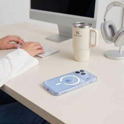 Калъф MagSafe за Apple iPhone 18 Pro / 17 Pro, Tech-Protect, Flexair Hybrid с протектор за екран, прозрачен