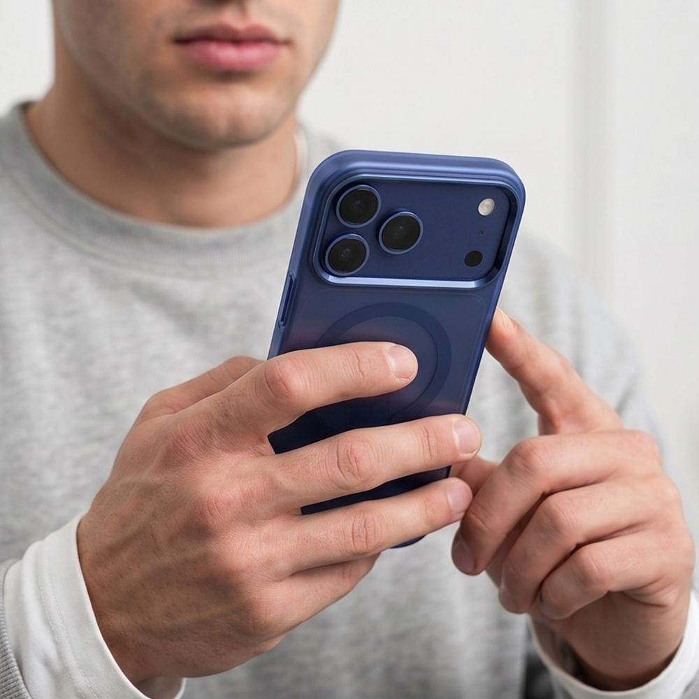 MagSafe калъф за Apple iPhone 18 Pro Max / 17 Pro Max, Tech-Protect, MagZero, Матово тъмносиньо