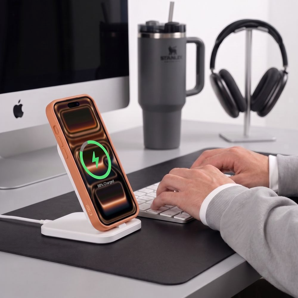 Калъф MagSafe за Apple iPhone 18 Pro / 17 Pro, Tech-Protect, BasicMag, Матиран оранжев