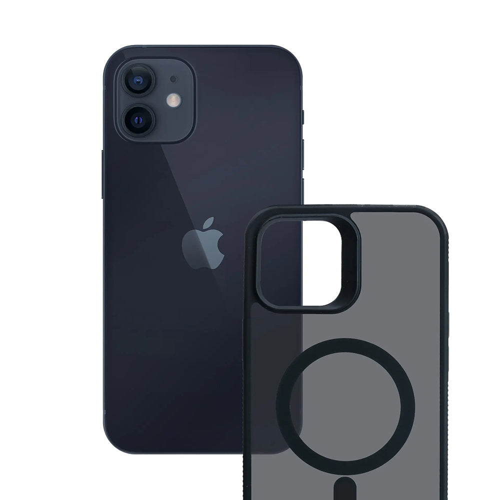 Калъф MagSafe за Apple iPhone 12 / 12 Pro, 3MK, Smoke MagCase, Черен