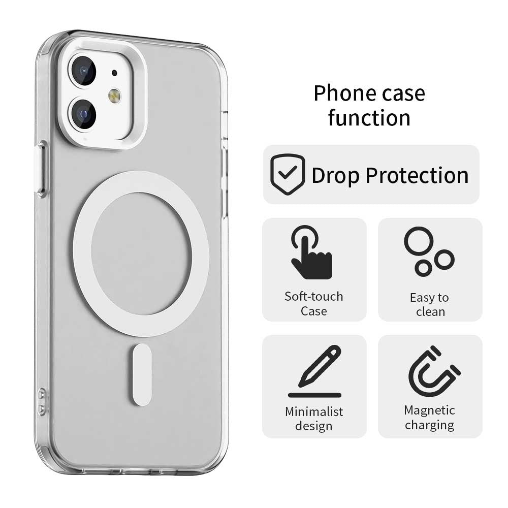 Калъф MagSafe за Apple iPhone 12 / 12 Pro, Techsuit, CandyCase, Бял