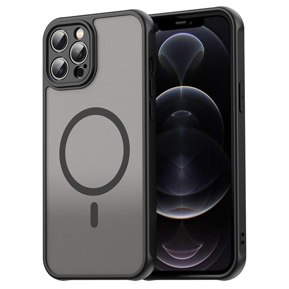 MagSafe Case for Apple iPhone 12 Pro Max, Techsuit, HaloFrost II, Black