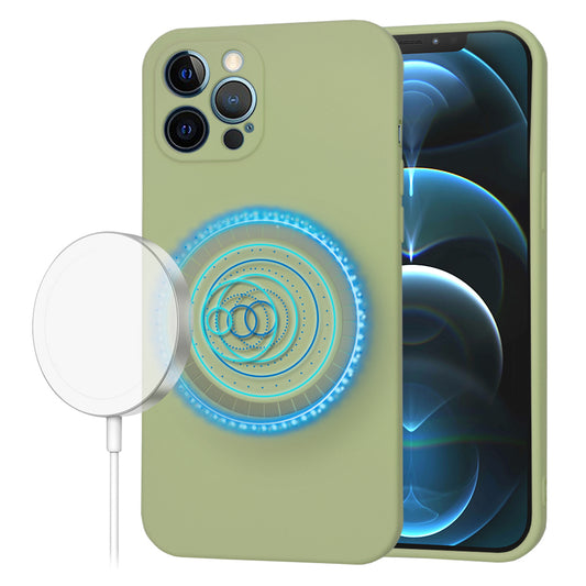 Калъф MagSafe за Apple iPhone 12 Pro Max, Techsuit, SoftFlex, Matcha