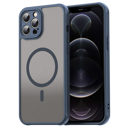 MagSafe Case for Apple iPhone 12 Pro, Techsuit, HaloFrost II, Navy Blue