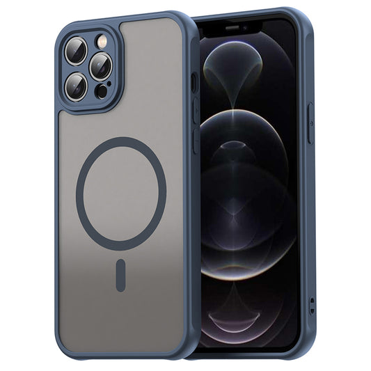 MagSafe Case for Apple iPhone 12 Pro, Techsuit, HaloFrost II, Navy Blue