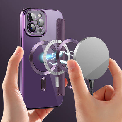 Калъф MagSafe за Apple iPhone 12 Pro, Techsuit, SmartMag Book, Лилав