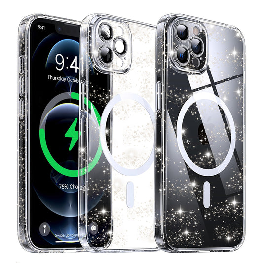 Калъф MagSafe за Apple iPhone 12 Pro, Techsuit, SparkleSkin, Прозрачен